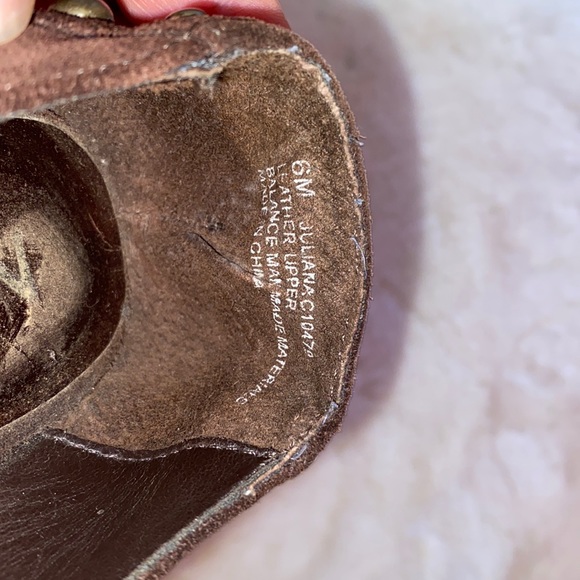 Brown suede round toe platform heels - Picture 7 of 7